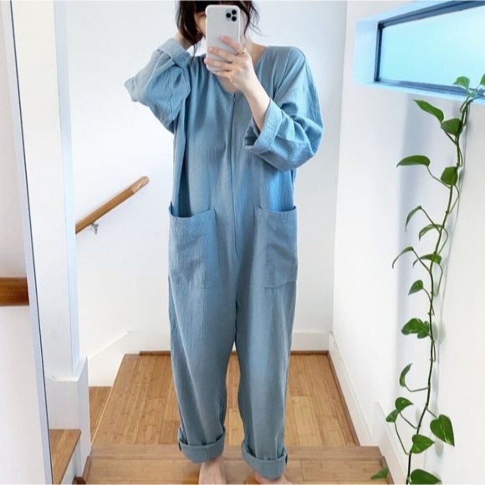 April Meets October Snuggle Oversized Jumpsuit In Jade One Size - Picture 8 of 9